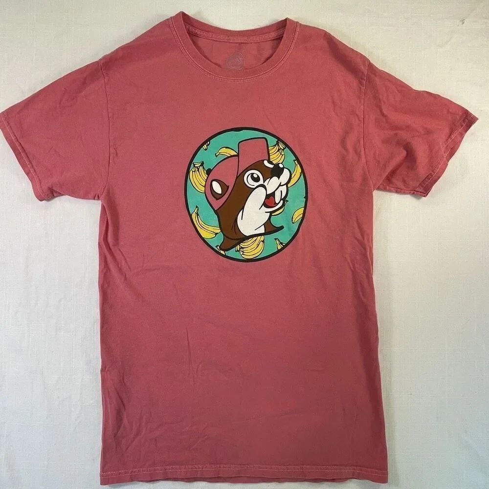 Buc-ee’s Pink "Bananas for Buc-ee's" Graphic Cotton Short Sleeve T-Shirt Small